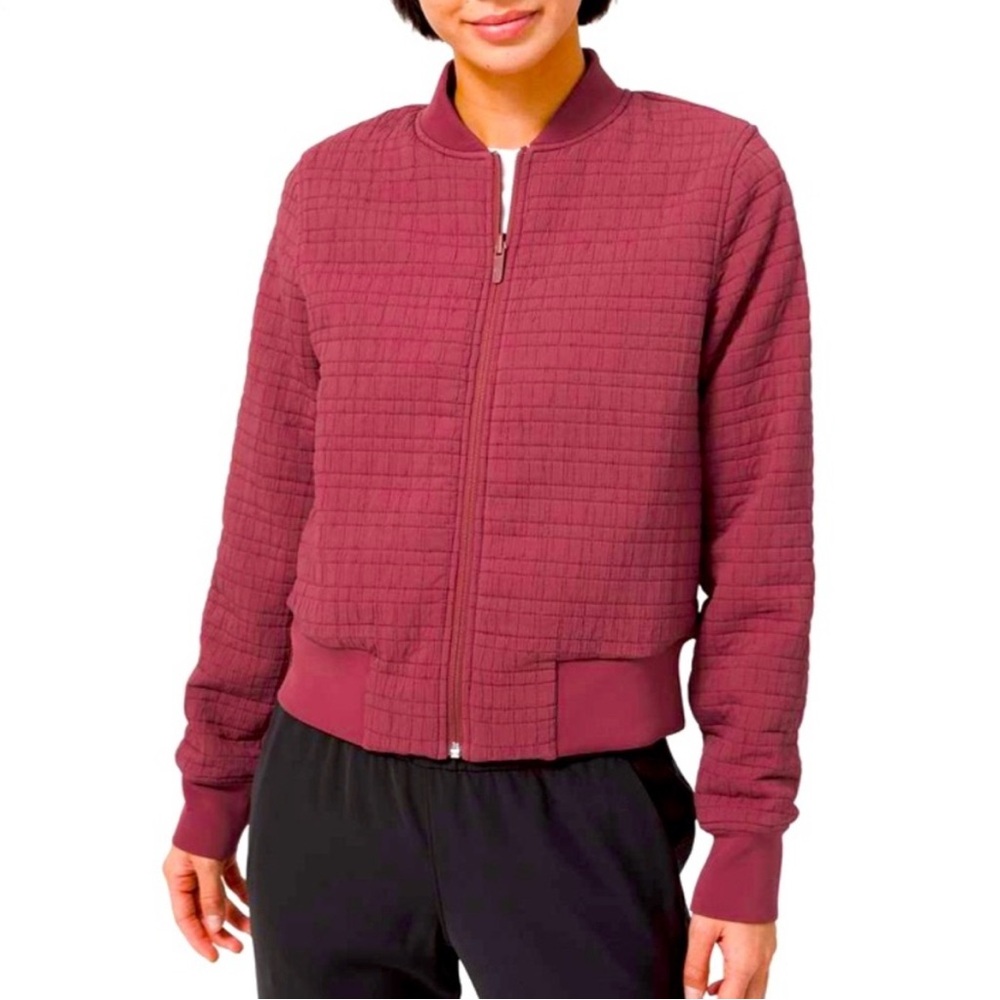 lululemon athletica Burgundy Bomber Jacket